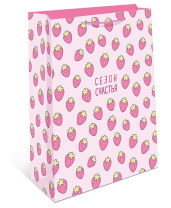 Пакет подар. бумажн. 33*42*10 см 150гр/м "Клубнички"