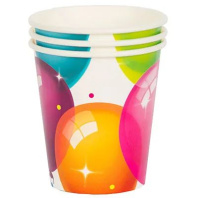 Стакан бум. 190 мл,  6 шт "Шары Кристальные"