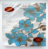 Салфетка  Gold decor "Жасмин бирюзовый" 33*33см, 20 шт., 3-х слойная