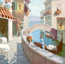 Салфетка "Итальянская улочка" 33*33см, 20 шт., 2-х слойная