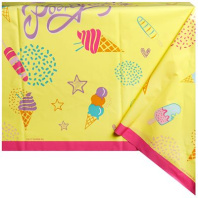 Скатерть п/э 130*180см "С ДР Мороженое"