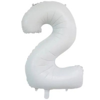 Шар фольга 26" "Цифра 2" White