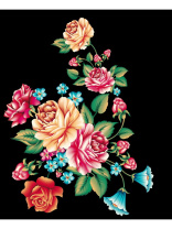 Картина по номерам на холсте 30*40см "Цветочный куст"