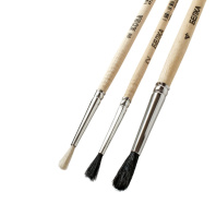 Набор кистей "Акварель" 3 шт. (Коза 2 круглая, Белка 1 круглая, Белка 4 круглая)