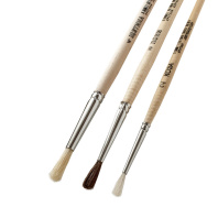 Набор кистей "Радуга", 3 шт. (Коза 2 круглая, Щетина 4 круглая, Пони 3 круглая)