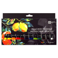 Набор акрил. красок  12цв 12мл "Лимоны" картон, туба