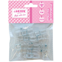 Декоративные прищепки "DIY Transparent"" пласт. 35*7мм  12шт/уп, прозрачные