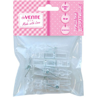 Декоративные прищепки "DIY Transparent"" пласт. 45*7мм  10шт/уп, прозрачные