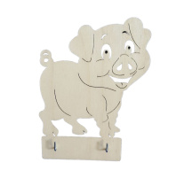 Заготовка деревянная Ключница Поросенок 17*12см