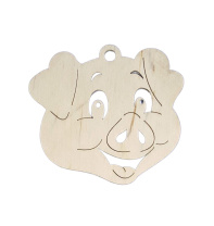 Заготовка деревянная Подвеска "Поросенок" 9 11см