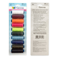 Нитки швейные "Gamma" ассорти 5, 183м, 10шт