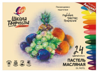 Пастель масляная  Школа творчества  24цв. трехгранная