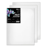 Набор холстов на картоне 30*40см  "Феникс+. Бабочки" 3шт., 100% хлопок, 280г/м2, среднее зерно