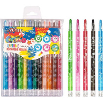 Мелки восковые школьные 12цв. "Cosmo" с поворотным механизмом