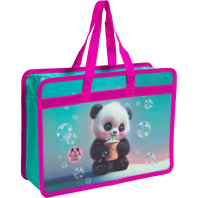 Папка А4 (335*260*100) с ручками, молния, пластик" Yummy Panda"