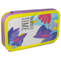 Пенал 2 отд. (190*105*35) молния, лам.картон, ткан.торец "Летние деньки"