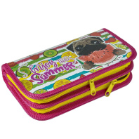 Пенал 2 отд. (190*105*50) молния, металлиз.лам.картон "Вкусный арбузик"