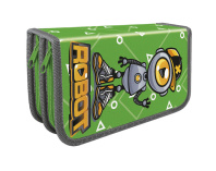 Пенал 2 отд. (190*105*50) молния, ткань "Робот"