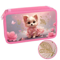 Пенал 2 отд. (190*110*45) молния, лам.картон "Очаровательные щенки"