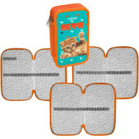 Пенал 3 отд. (205*120*40) молния, картон с конгревным тиснением  Meow