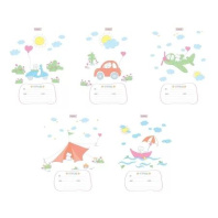 Тетрадь А5 12л  кл. крупн. Hatber "Приключения котенка" обл.мел.картон, тисн., 5диз.в блоке