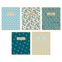 Тетрадь А5 40л ЛИН. Hatber "Флора" обл.мел.картон, софт-тач, 5диз.в спайке