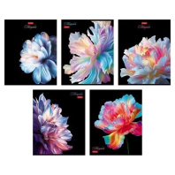 Тетрадь А5  96л кл. Hatber "Хрупкие лепестки" обл.мел.картон, софт-тач, 3Dлак, 5диз.в блоке