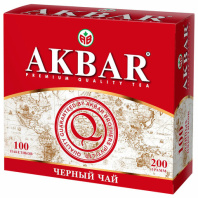 Чай АКБАР "Classic Series" черный байховый, 100 пакетиков по 2 г, 1050051 Чай АКБАР "Classic Series" черный байховый, 100 пакетиков по 2 г, 1050051