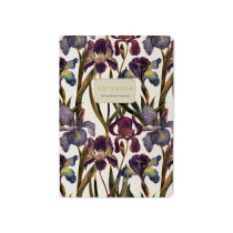 Записная книжка А6  32л. картон, мягк.пер. "Flora. Ирисы" лин.