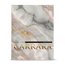Тетрадь  А5  80л кл. на кольцах BV "Carrara" мат.лам., БЕЗ ПОЛЕЙ
