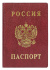 Обложка для паспорта ПВХ "Бордо" с тиснением