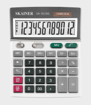 Калькулятор  12 разр. Skainer  настольный, проф., двойное питание, черный SK-802ML