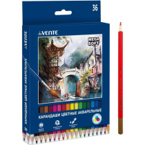 Карандаши цвет. акварельные 36цв deVENTE.Triolino Ultra 4М, шестигранные