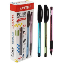 Ручка шар. deVENTE "Triolino Pastel", 0,7мм, Soft Touch, трехгран.,синяя, корп. ассорти