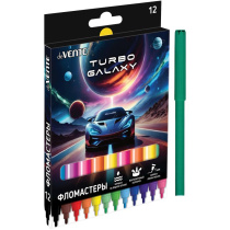 Фломастеры  12цв "deVENTE. Turbo Galaxy", вент.колпачок картон
