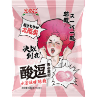 Леденцы кислые Sour Candy EXTRA SOUR 65 г. ,/уп.10 шт./, персик