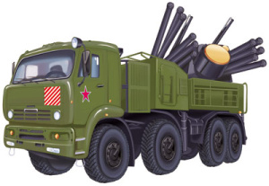 Плакатфигурный А4 "Военная машина Панцирь"