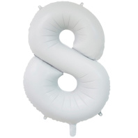 Шар фольга 26" "Цифра 8" White