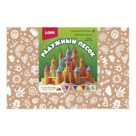 Кинетический песок 6 цв. 480гр.