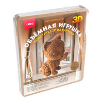 Конструктор 3D из картона "Котёнок" 63 дет.