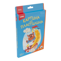 Картина из пластилина "Мишка моряк"