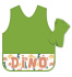 Набор Нарукавники + накидка 568*405мм 2 кармана "Dino"
