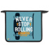 Папка д/тетрад. А5 (240*205*45) 1отд. молния сверху, пластик "Never Stop Rolling" диз.с двух сторон