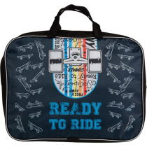 Папка А4 (350*270*70) с ручками, молния, ткань " Ready to Ride"