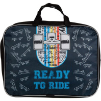 Папка А4 (350*270*70) с ручками, молния, ткань " Ready to Ride"