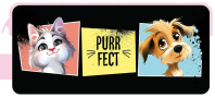 Пенал-косметичка (200*90*40) молния, ткань "Purrfect"