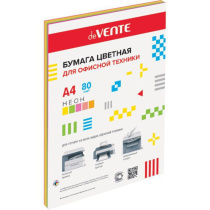 Бумага А4 цветная  50л (5цв. по 10л.) НЕОН