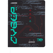 Дневник универсальн. обл. кожзам, интегр. " Cyber", шелкография, 48л, ляссе