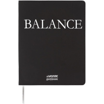 Дневник универсальн. обл. кожзам, интегр. "BALANCE", шелкография, 48л, ляссе