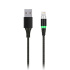 Кабель Smartbuy 8-pin для Apple для зарядки, черный, 2А, 1м, с магнитным наконеч.